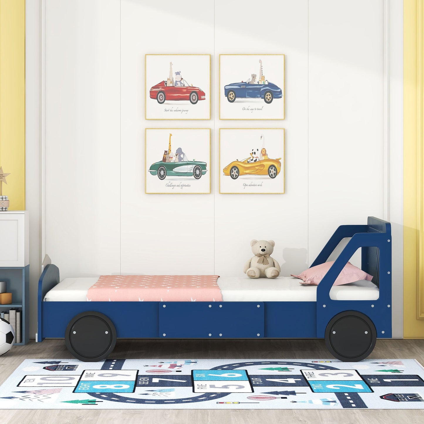 Car Shaped Platform Bed With Wheels