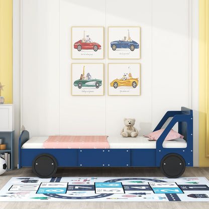 Car Shaped Platform Bed With Wheels