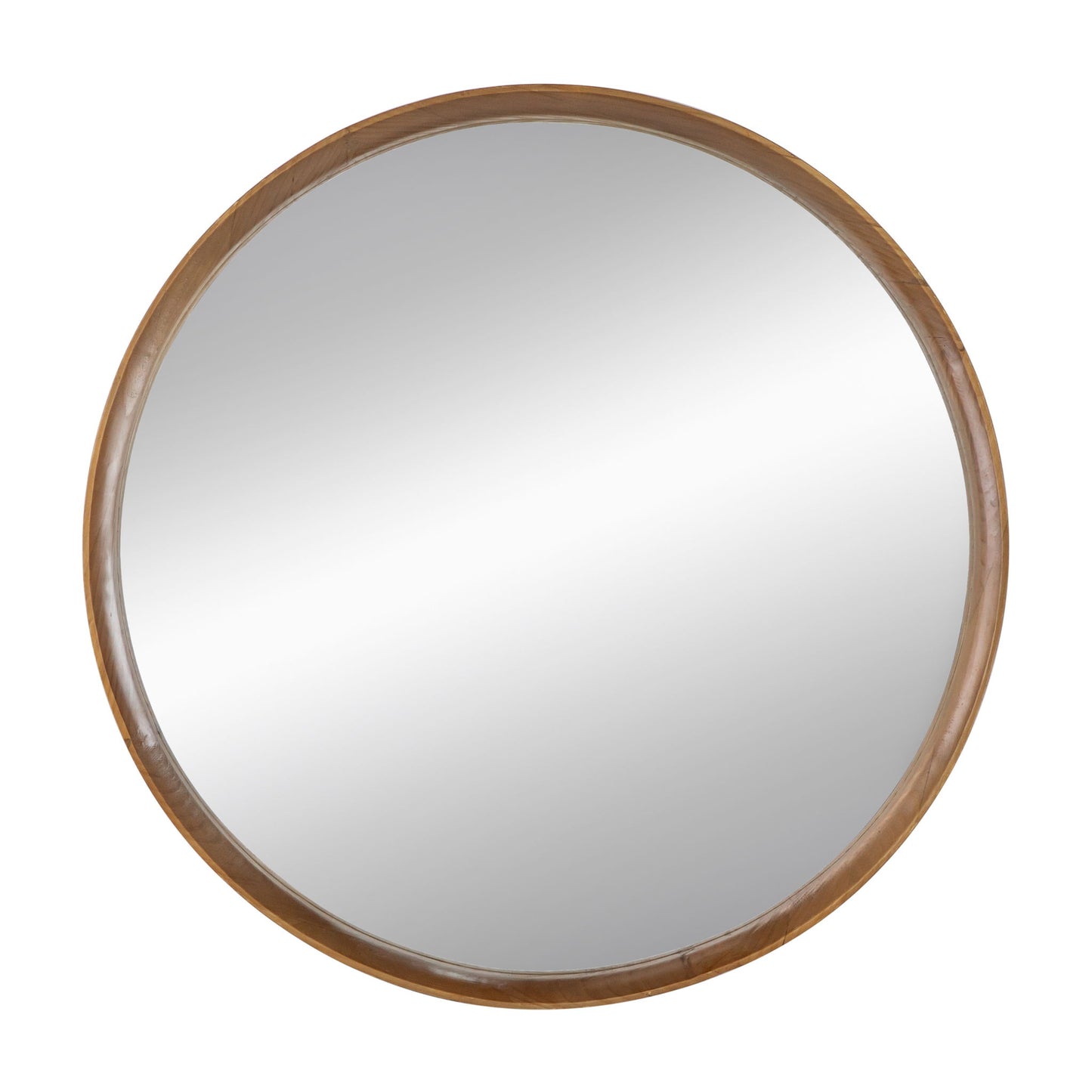 Round Wood Mirror, Wall Mounted Mirror Home Decor For Bathroom Living Room
