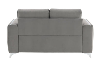Wenona - Velvet Loveseat - Gray