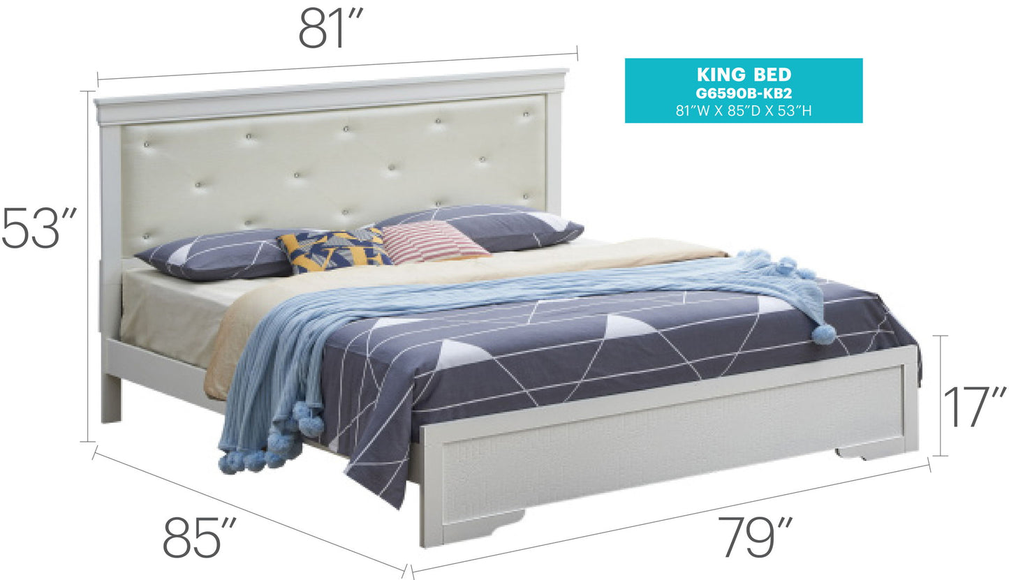 Chic Elegantly Designed Transitional Bed