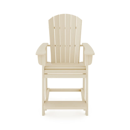 Adirondack Style Counter Chair Stylish HDPE Poly Lumber For Dining, Patio, And Garden Comfort