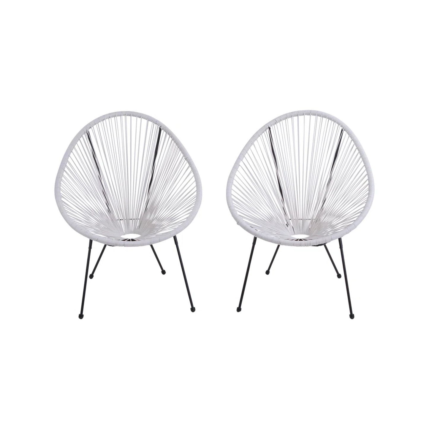 Modern Egg Shaped String Chairs (Set of 2)
