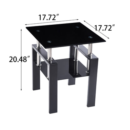 Tempered Glass Table With Storage