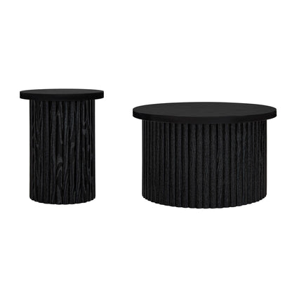 Modern Round Coffee Table And Side Table (Set of 2)