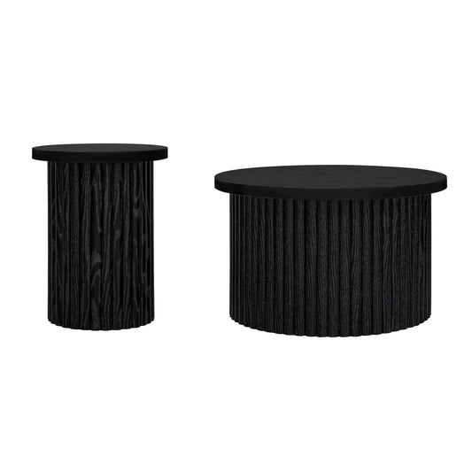 Modern Round Coffee Table And Side Table (Set of 2)