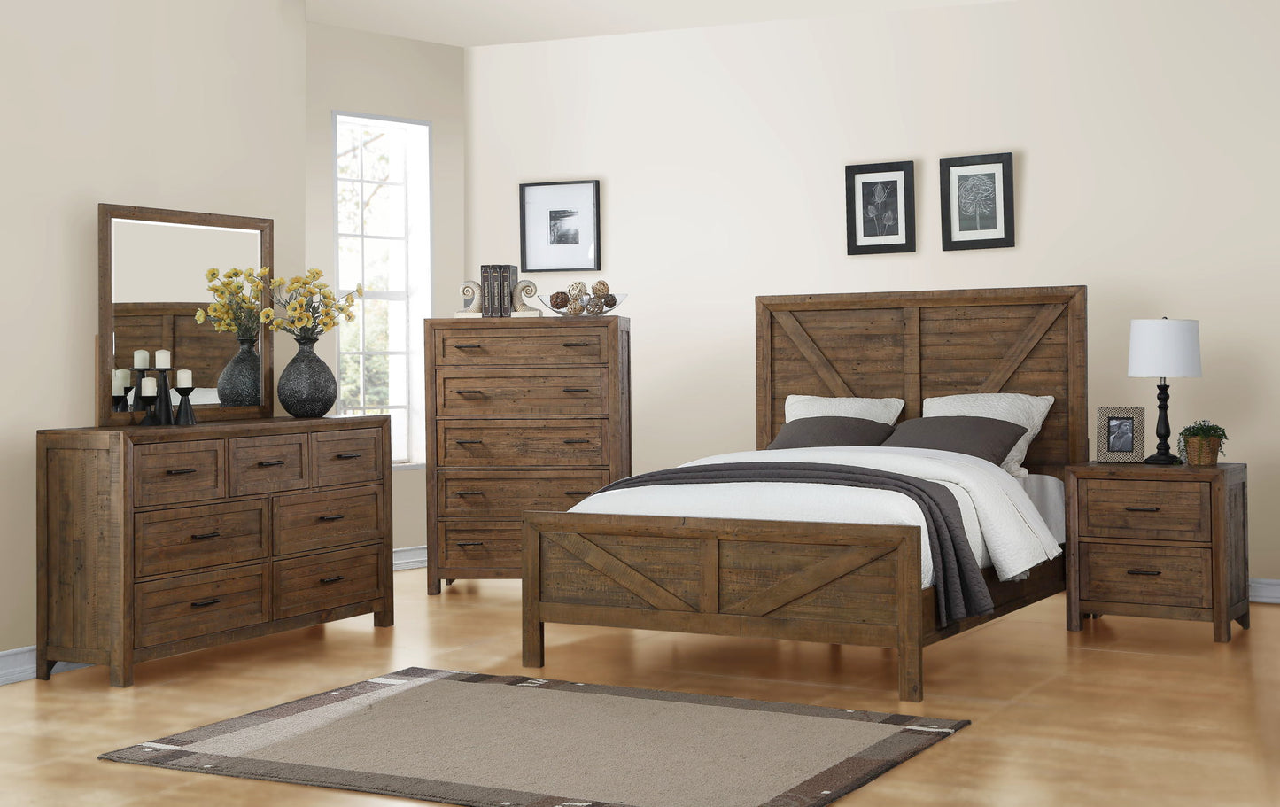 Lisque - Queen Bed - Brown