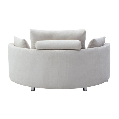 Multi-Functional Foldable Sleeper Sofa Bed, Floor Sofa Chair Bed, Circular Adjustable Futon Sitting And Sleeping Sofa - White