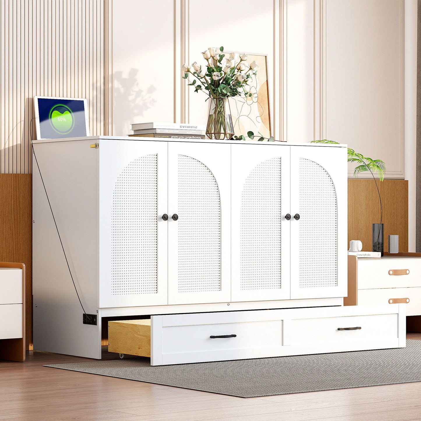 Murphy Bed With Large Drawers