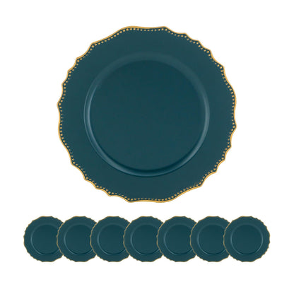 Plastic Charger Plate (Set of 8) - Blue