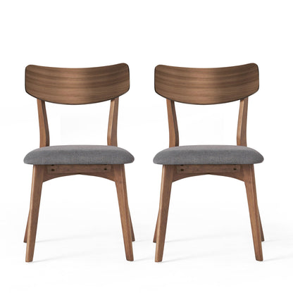 Mid Century Upholstered Dining Chairs (Set of 2)