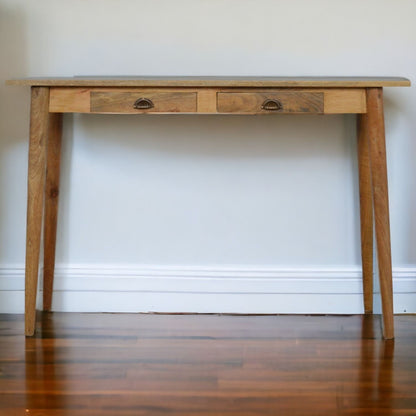 2 Drawer Nordic Writing Desk - Oak