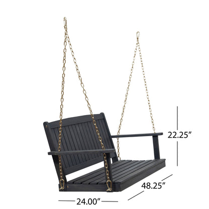 Tambora - Porch Swing Acacia Wood Slat Design