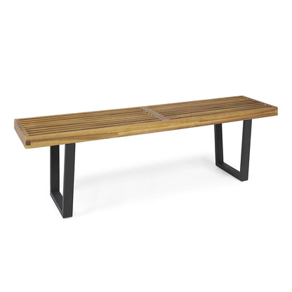 Intrinsic - Outdoor Dining Bench With Slat Top