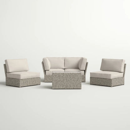 Stylish Modular Wicker Patio Seating Group