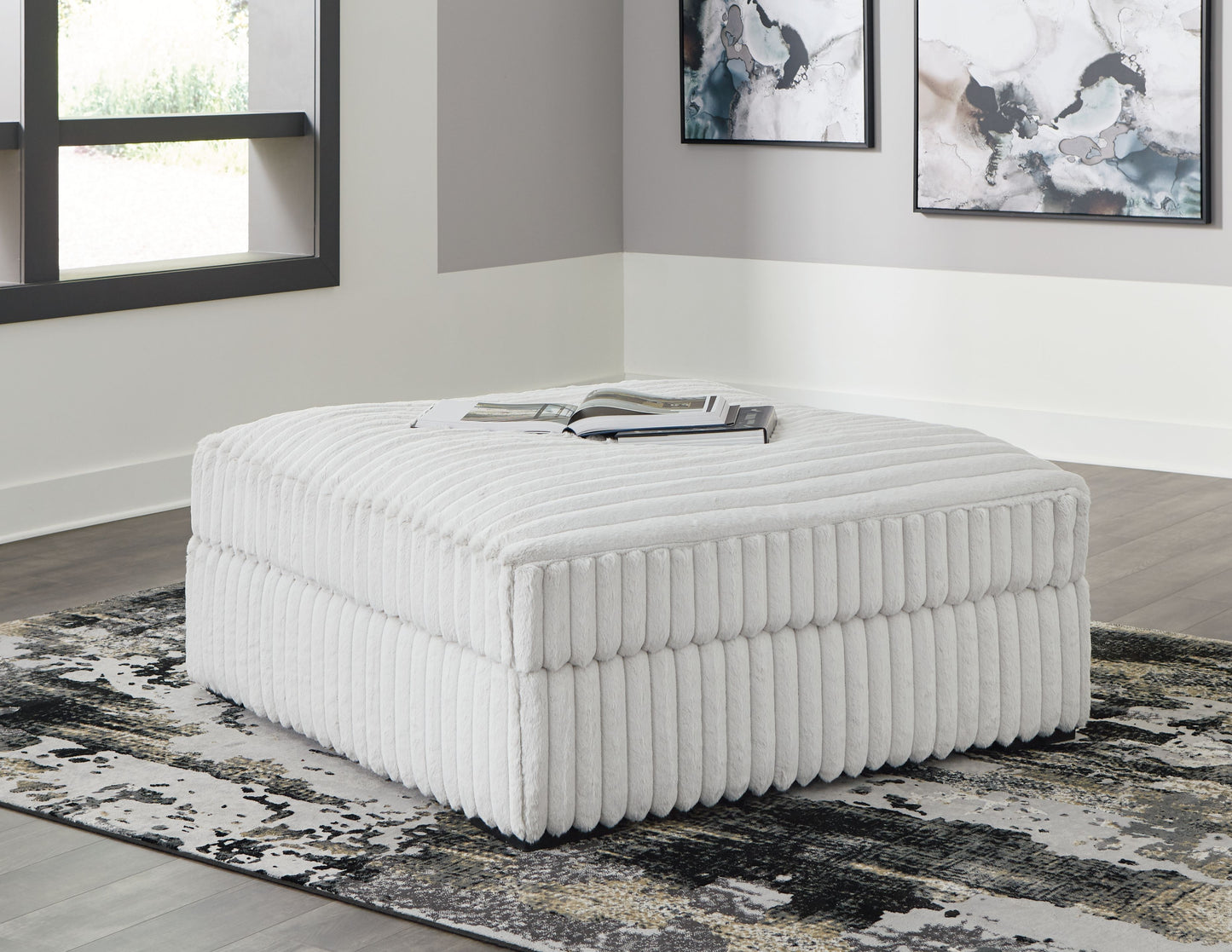 Stupendous - Oversized Accent Ottoman - Alloy