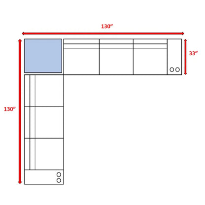 Elegant Outdoor Rattan Wicker 6 Person Seating Group With Cushions