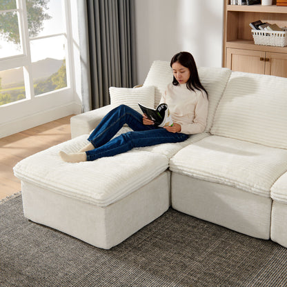 Modern Modular U Shaped Cloud Sectional Couch With Deep Seat And Comfy Chaise