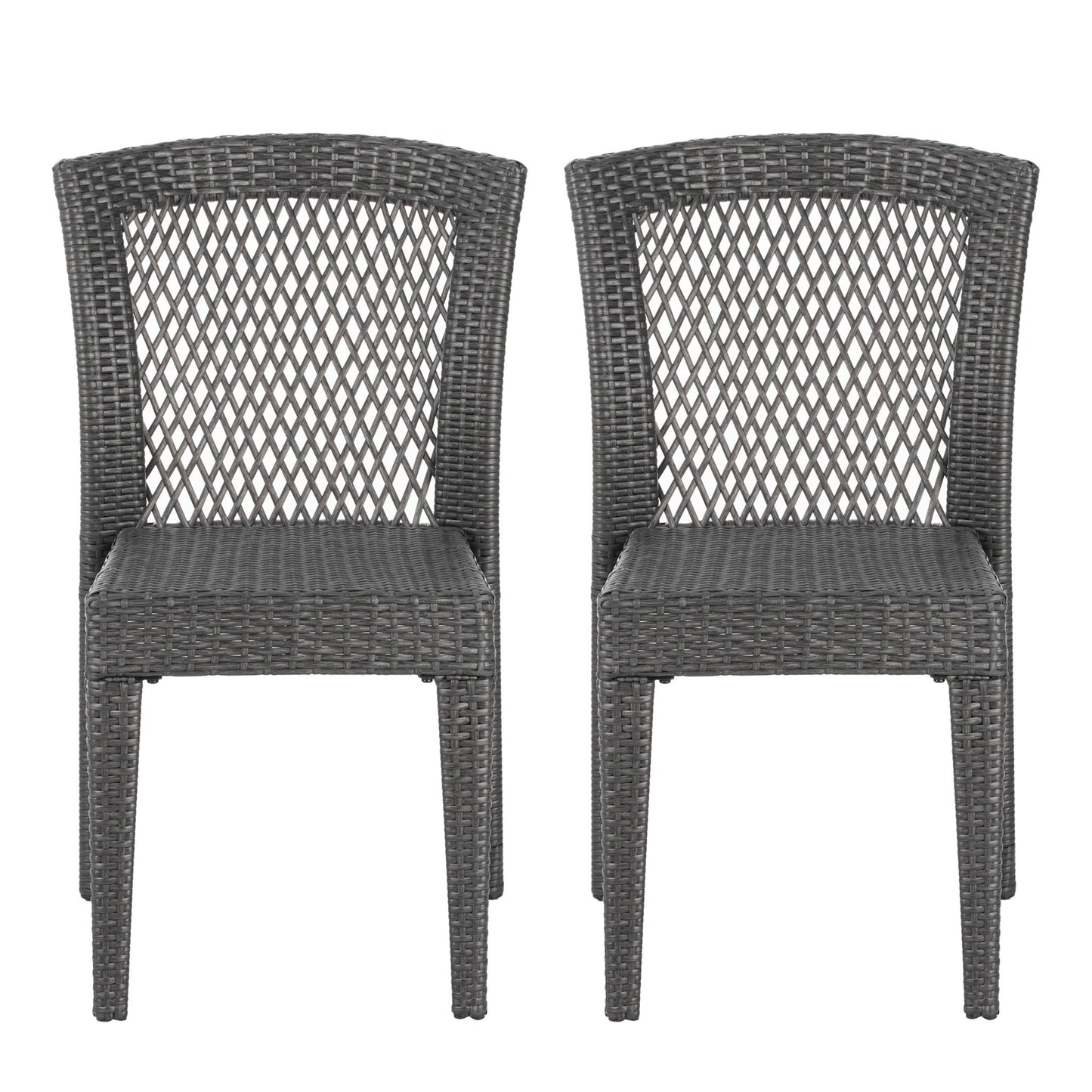 Farley - Stacking Sidechair (Set of 2) With Open Backrests - Gray
