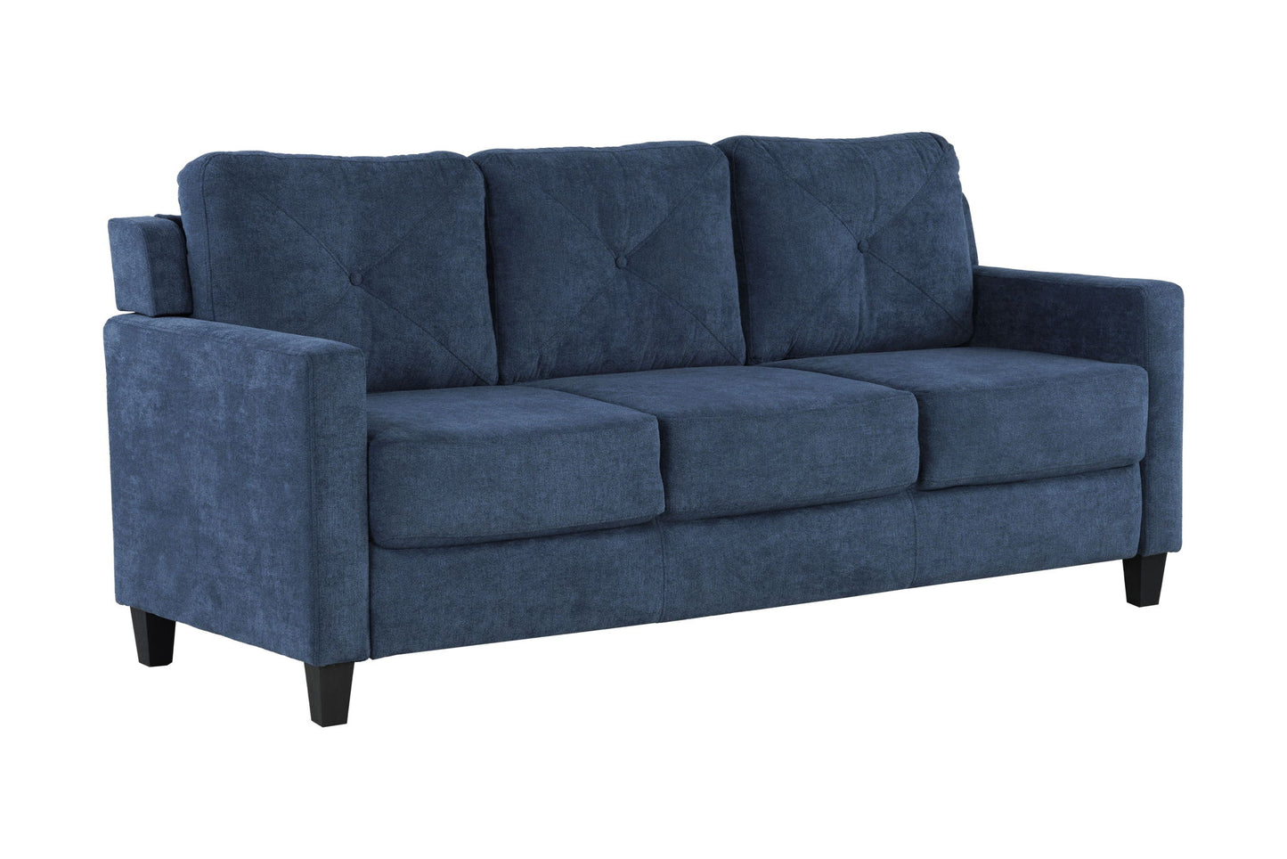 Horatio - Chenille 3 Piece Living Room Set - Navy