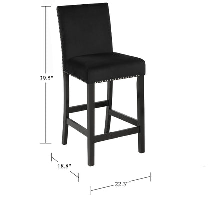 5 Piece Counter Height Dining Set With Table And Upholstered Chairs