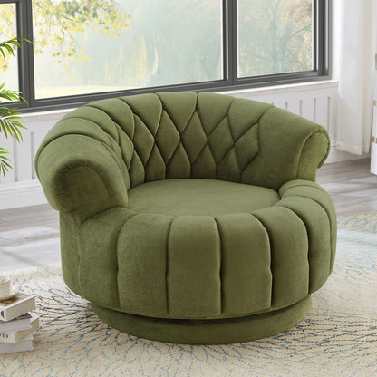 Round Swivel Accent Chair With Rotation