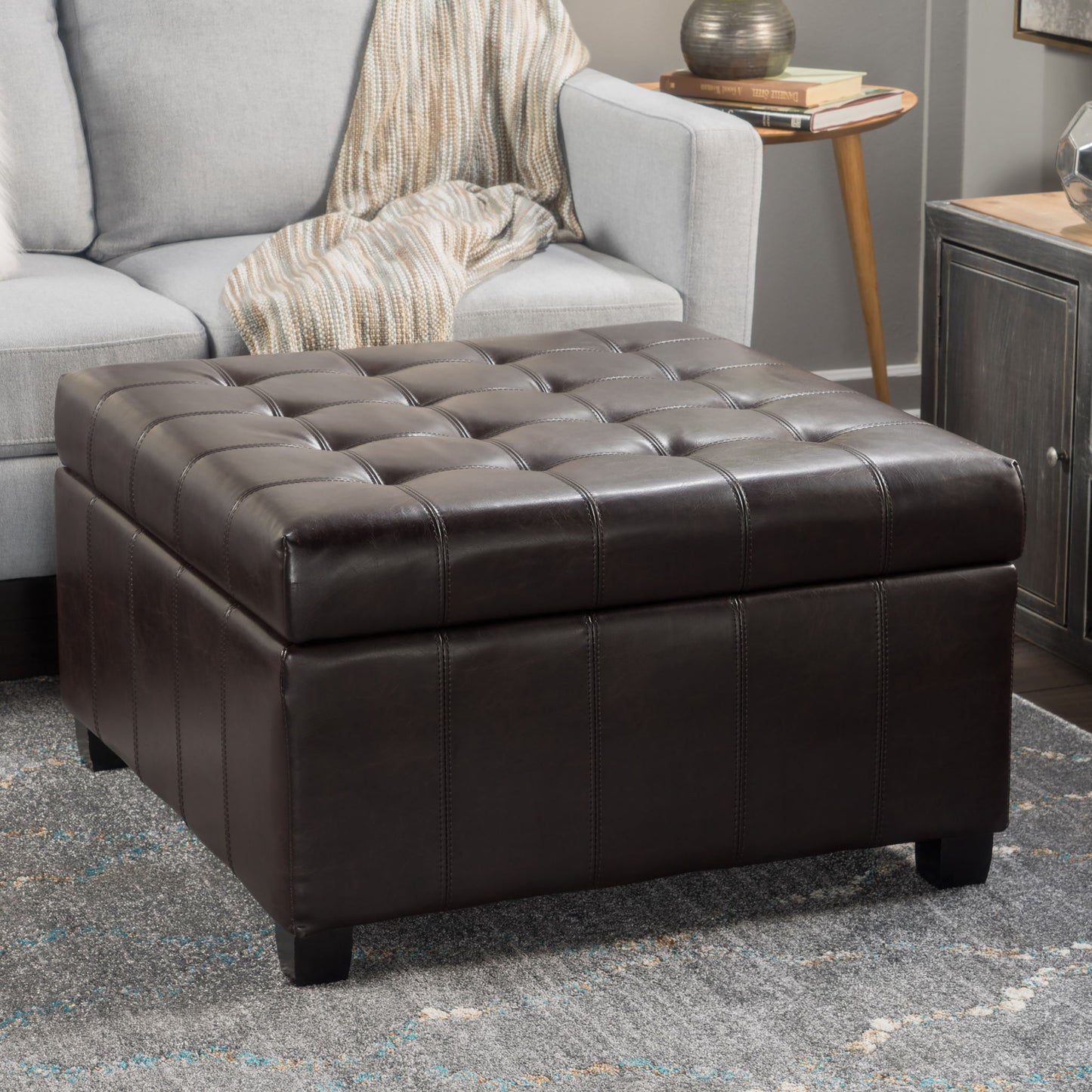 Isabella - Contemporary Ottoman With Storage