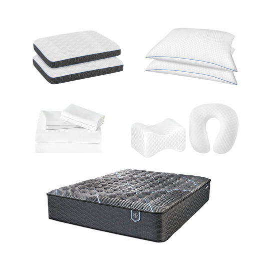 Comfort Care - Hybrid Restful Nights Firm Mattress,12 Piece Comfort Bedding Pack
