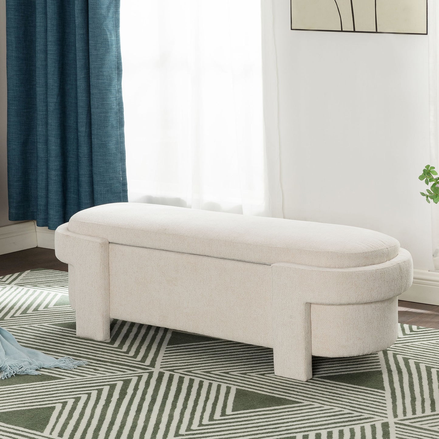 Versatile Storage Ottoman Bench, Spacious & Durable