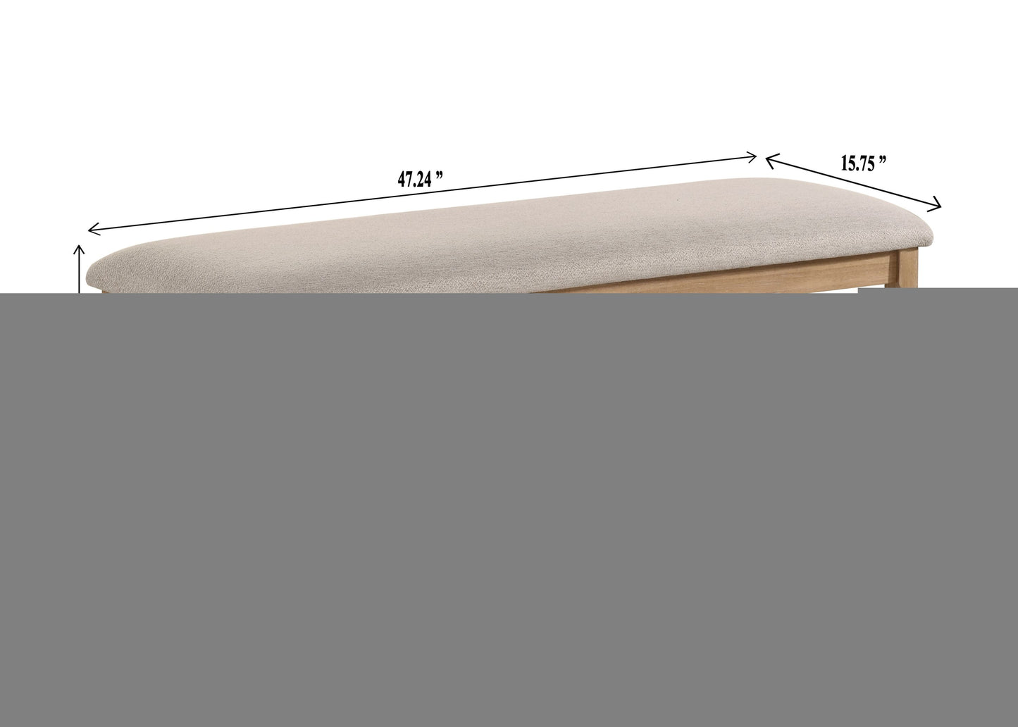 Arden - Bench - Light Brown / Gray