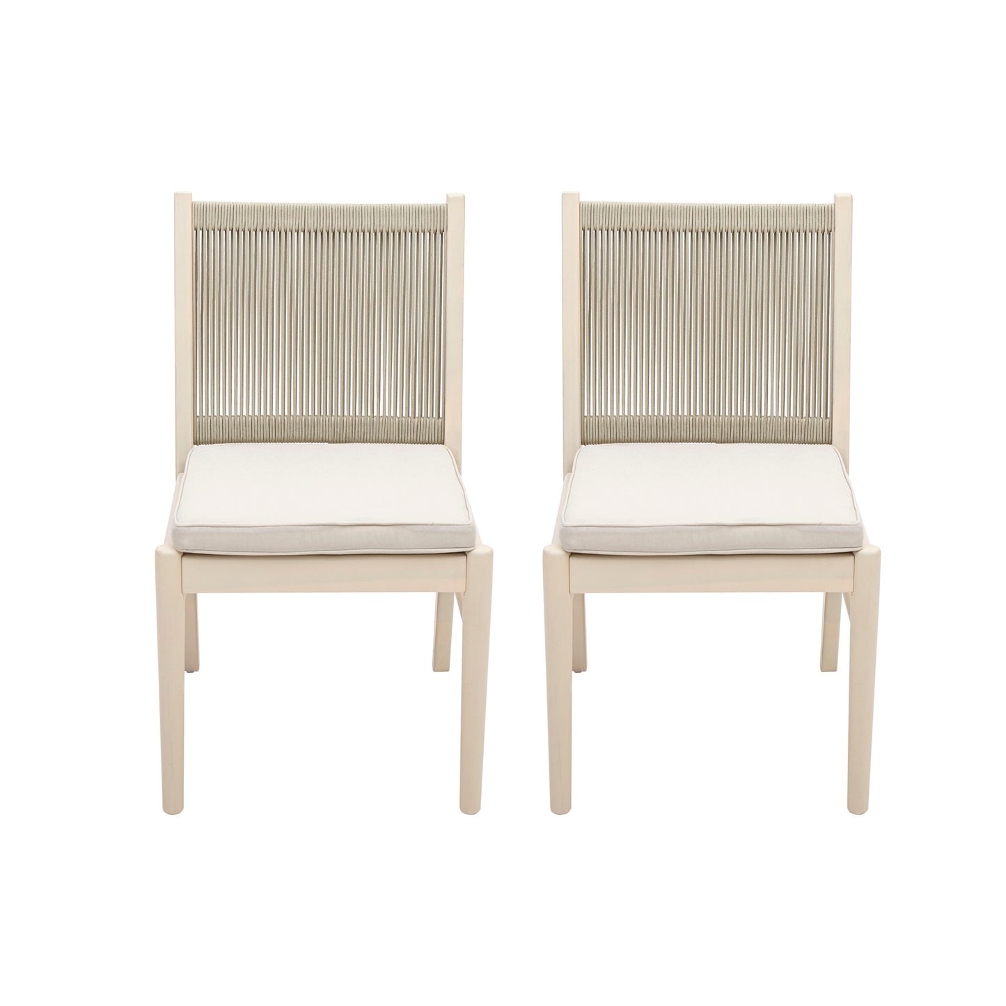 Cordoba - Dining Chair (Set of 2) Comfortable Armless Chairs - Beige