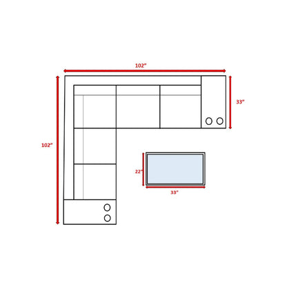 Outdoor Wicker Sectional With Weather Resistant Cushions And Table