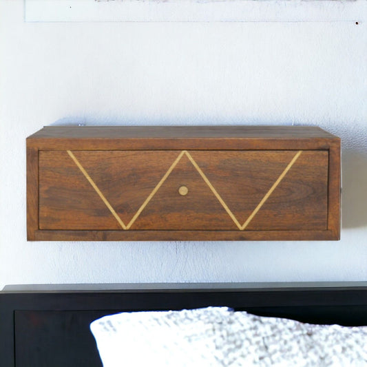 Floating Bedside Table - Chestnut