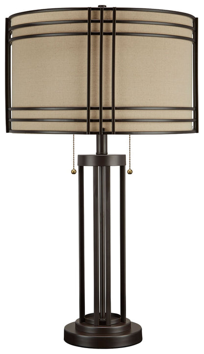 Hanswell - Metal Table Lamp  - Dark Brown