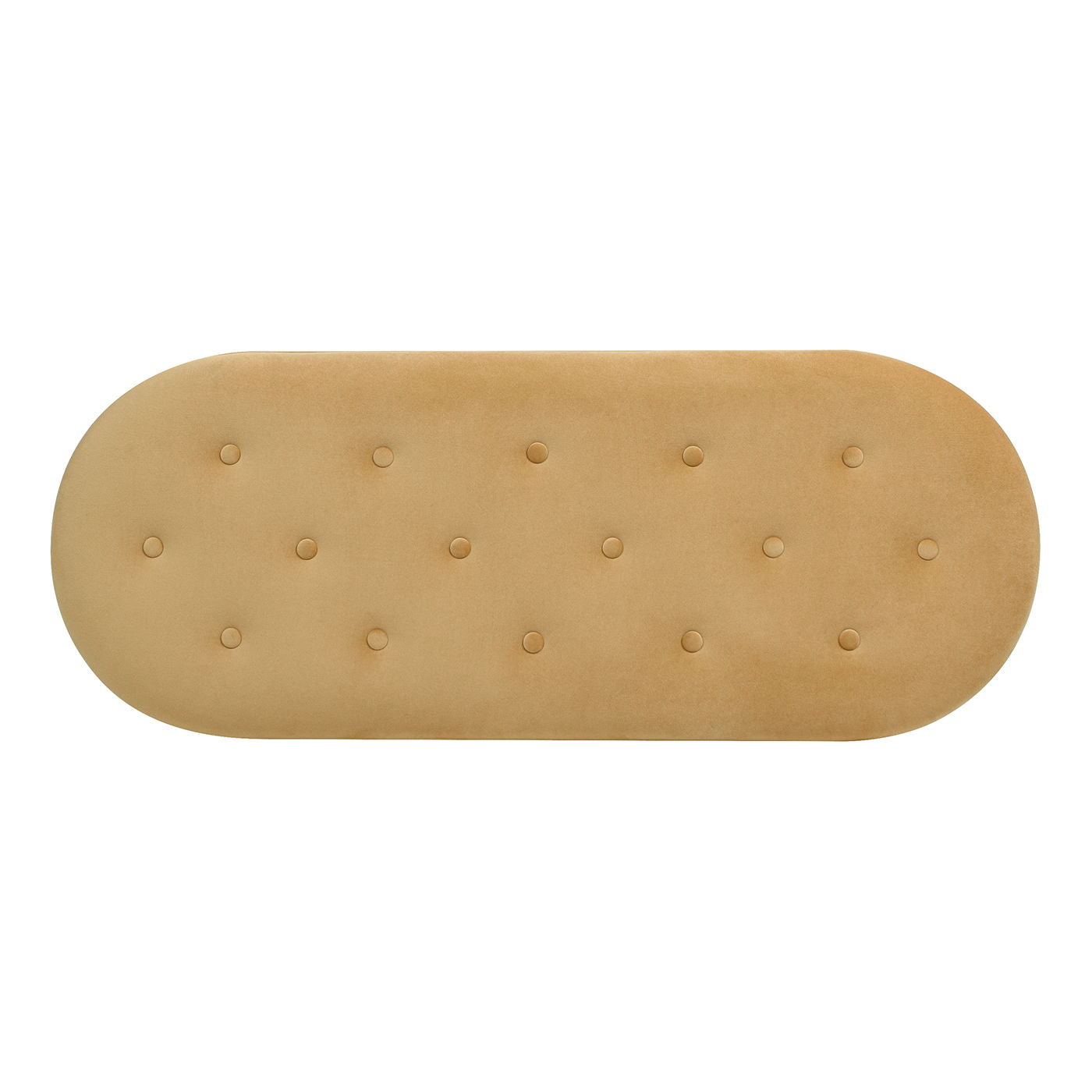 Melinda - Oval Tufted Bullion Fringe Storage Bench