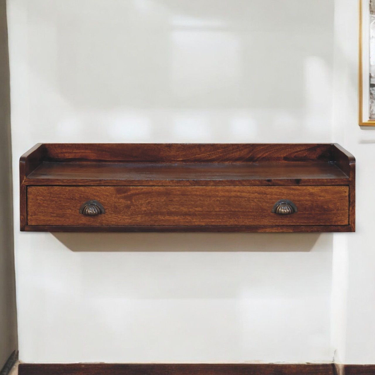 Belmont - Wall Mounted Console Shelf - Chestnut