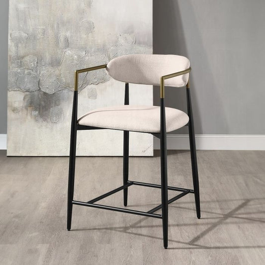 Jaramillo - Counter Height Chair - Beige / Black