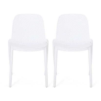 Outdoor Stacking Dining Side Chair (Set of 2)