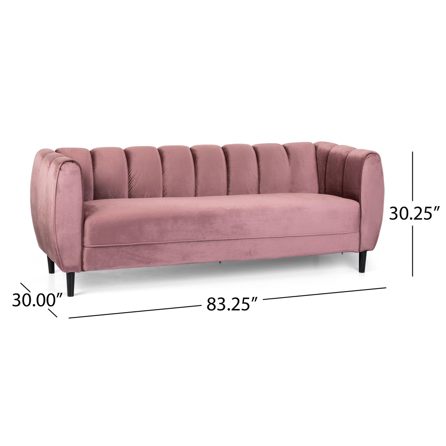 Miranda - Modern Glam Velvet 3 Seater Sofa