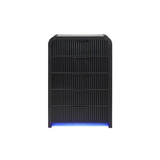 Beverly - Chest, LED Lighting - White / Black