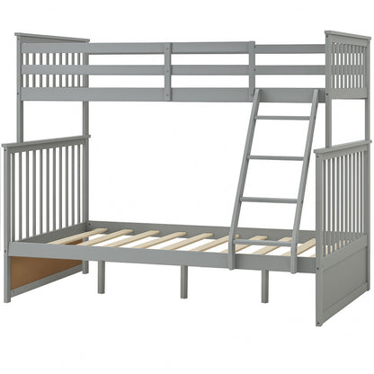Bunk Bed With Ladder, And Safety Guard Rails