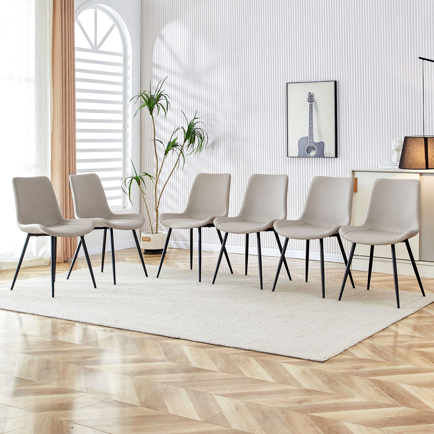 Modern Medieval Style Restaurant Cushioned Chairs With Suede Backrests