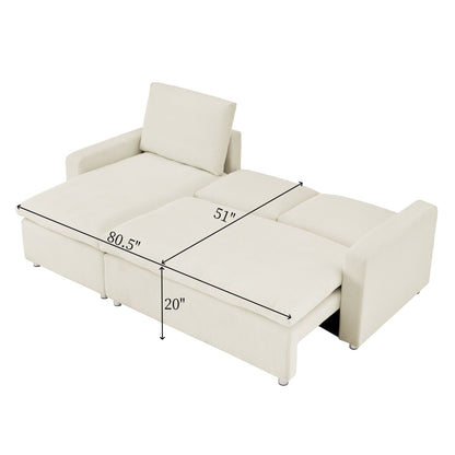 Convertible L Shaped Sleeper Sofa Bed With Reversible Chaise And Storage