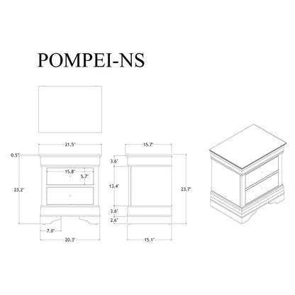 Shaker - Crocodile Metallic Nightstand