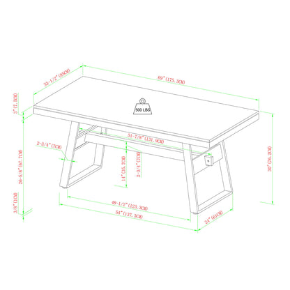Modern Industrial Large Dining Table