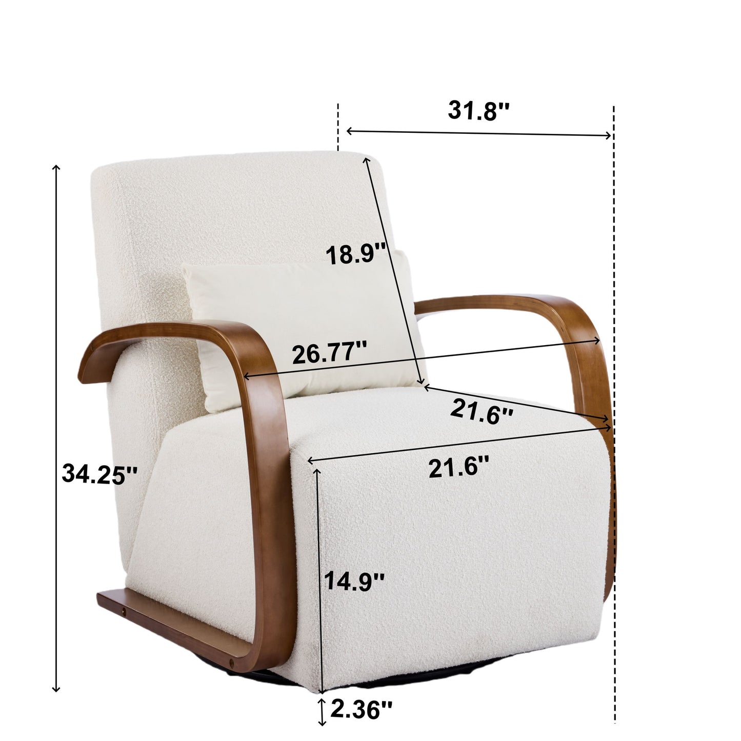 360° Swivel Accent Chair - Beige