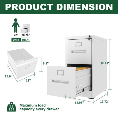 Premium Drawer File Cabinet With Lock, Metal Vertical Design, A4 Legal / Letter Size