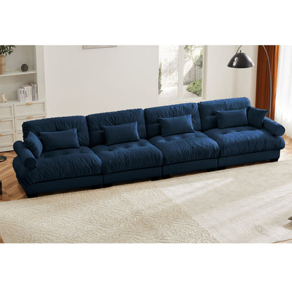 Super Comfort Oversized Modular Velvet Sectional Sofa, Deep Seat Convertible L Shaped Couch