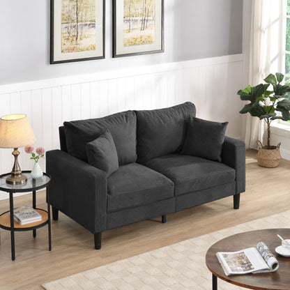 Modern Upholstered Loveseat Sofa, High Resilience