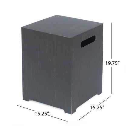 Modern Tank Holder Side Table With Powder Coated Frame